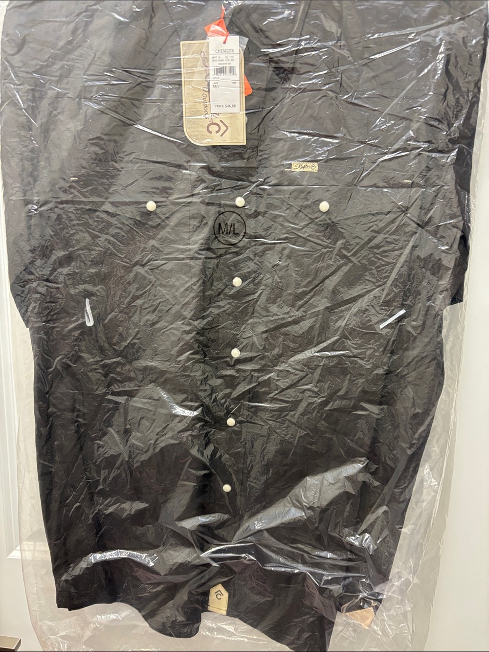 Classic Black Snap-Front Men’s Shirt